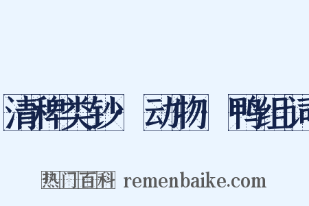 清稗类钞·动物·鸭组词是什么意思的图片